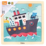 Wooden puzzle boat 9 pieces Viga