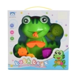 Water frog with suction cups and a fish-shaped watering cup