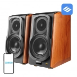 Regal-Lautsprecher EDIFIER S1000W 2.0 mit Wi‑Fi und Bluetooth, braun