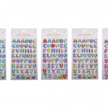 Stickers 23x11 cm alphabet with glitter