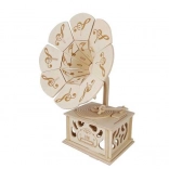 Woodcraft Wooden 3D Puzzle Gramophone
