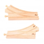 Wooden Switch Tracks for Train Set, 2 pcs BIGJIGS RAIL
