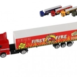 Teddies truck with trailer – die-cast freewheel model (assorted colors)
