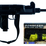 Metal police toy submachine gun for caps, 12 shots
