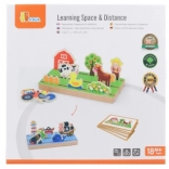 Wooden Educational Puzzle Viga Learning About Distance 2in1