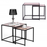 Ensemble de 2 tables basses au design loft