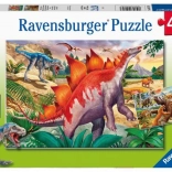 Ravensburger Dinosaur World puzzle 2×24 pieces