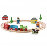 Bigjigs Rail My First Wooden Train Set, 19 Pieces
