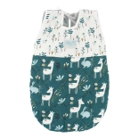 Sleeping bag for 36–40 cm doll PETITCOLLIN, green and white