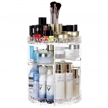 Draaibare cosmetica- en sieradenorganizer 360° van transparant acryl