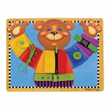 MELISSA & DOUG Dress-Up Bear Motor Skills Board