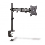 Tisch-Monitorhalter mit Arm und Klemmbefestigung, 1x bis 27", 8 kg, dreh- und neigbar 360° (Pivot)