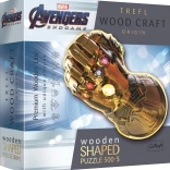 Houten dubbelzijdige puzzel TREFL Wood Craft Origin Marvel: Oneindigheids-handschoen – 505 stukjes
