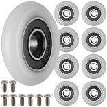 set loopwieltjes voor douchedeuren RUHHY, 23 mm, 8 stuks met schroeven