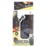 Plastic battery-powered grenade with sound