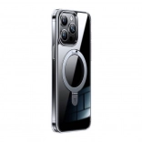 Transparente magnetische Hülle TORRAS UPRO Ostand mit Ständer für iPhone 15 Pro