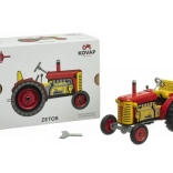 Zetor Tractor red with plastic rims wind-up 1:25
