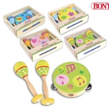 Wooden maracas and tambourine BONTEMPI