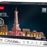 Light-up 3D Puzzle CityLine Panorama Paris 115 Pieces