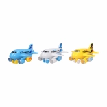 Plastic friction-powered airplane with light and sound effects 14 cm