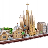 3D-puzzel CityLine panorama Barcelona – 186 stukjes