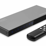 DIGITUS 8K HDMI Switch 5×1, 60 Hz (4:4:4), HDR, HDCP 2.3, with Remote Control, Black