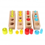 Wooden Colored Roller Puzzle Small Foot