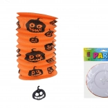 Lampion Zylinder Kürbis 15 cm