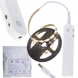 Wasserfester LED-Streifen mit Bewegungsmelder, USB/Batterien, 1 m, 59 LEDs, warmweiß