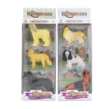 Set de petits chiens en plastique, 3 pièces