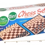 Échecs et Dames 2 en 1 Magnétiques
