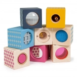 Sensorische blokken BIGJIGS TOYS van FSC-hout, 8 stuks