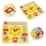 Wooden Educational Board - Calendar and Clock ECOTOYS
