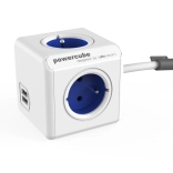 Steckdosenverlängerung PowerCube Extended USB 1,5 m, blau