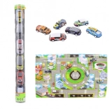 Set of Metal Toy Cars with Play Mat
