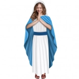 Costume enfant de la Vierge Marie avec cape et ceinture