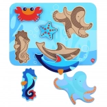 Wooden Insert Puzzle Sea World – LUCY & LEO, 6 pieces