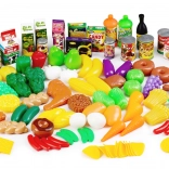 Plastic Foods and Fruits for the Kitchen, Set of 120 Pieces