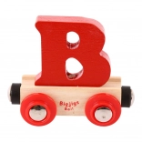 Wooden Wagon with Letter B – BIGJIGS RAIL