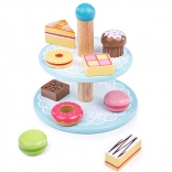 Wooden Stand with Toy Cupcakes