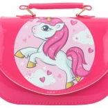 Kids' pink handbag with unicorn