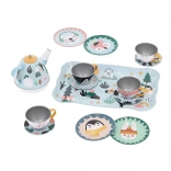 Vilac children's musical tea set Michelle Carlslund, metal, 14 pieces