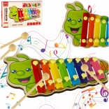 Wooden colorful xylophone glockenspiel for children – caterpillar