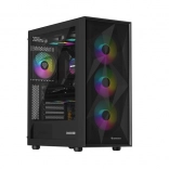 PC-Gehäuse Genesis Diaxid 605 ARGB Midi-Tower USB‑C schwarz