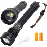 BAILONG taktische LED-Taschenlampe CREE XHP70 mit Zoom, IPX5