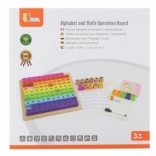 Viga tableau d’opérations mathématiques avec lettres, chiffres et signes