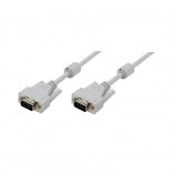 VGA Cable 3m with Dual Ferrite Core Gray