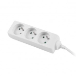 Weiße Steckdosenleiste 1,5 m, 3 Steckplätze