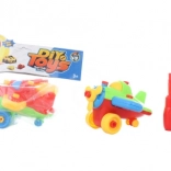 Screw-together plastic airplane for kids