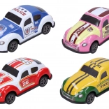 Set of 4 metal racing cars, 7 cm, pull-back